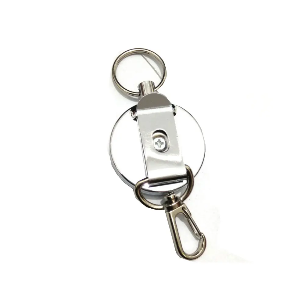 

Heavy Duty Stainless Steel Wire Retractable Key Chain Lanyard Swivel Clip New