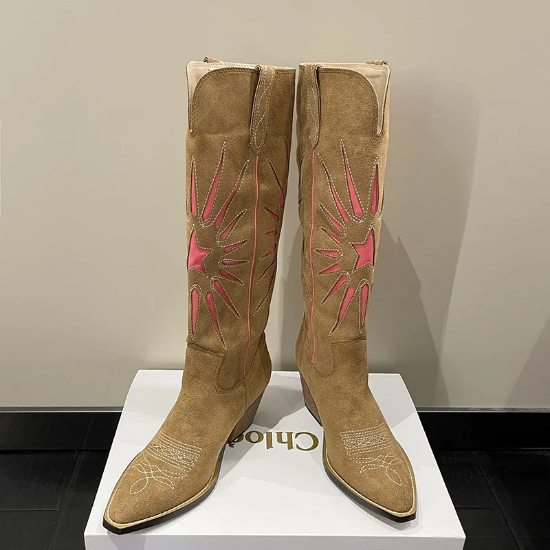 

Женские ботинки челси на среднем каблуке, повседневные ботинки до колена, дизайнерские мотоциклетные ботинки-гладиаторы, Осень-зима 2022