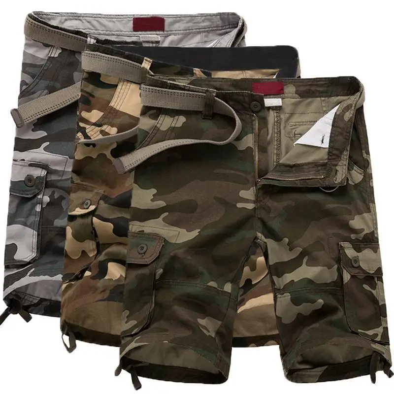 

2023 Summer New Camouflage Tactical Cargo Shorts Men Jogger Military Cargo Shorts Men Cotton Casual Loose Men Shorts T79
