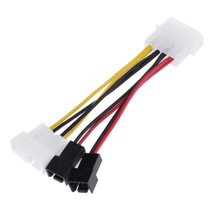 

1X New 4-Pin Molex to 3-Pin fan Power Cable Adapter Connector Computer Cooling Fan Cables 12v / 5v DC for CPU PC Case Fan