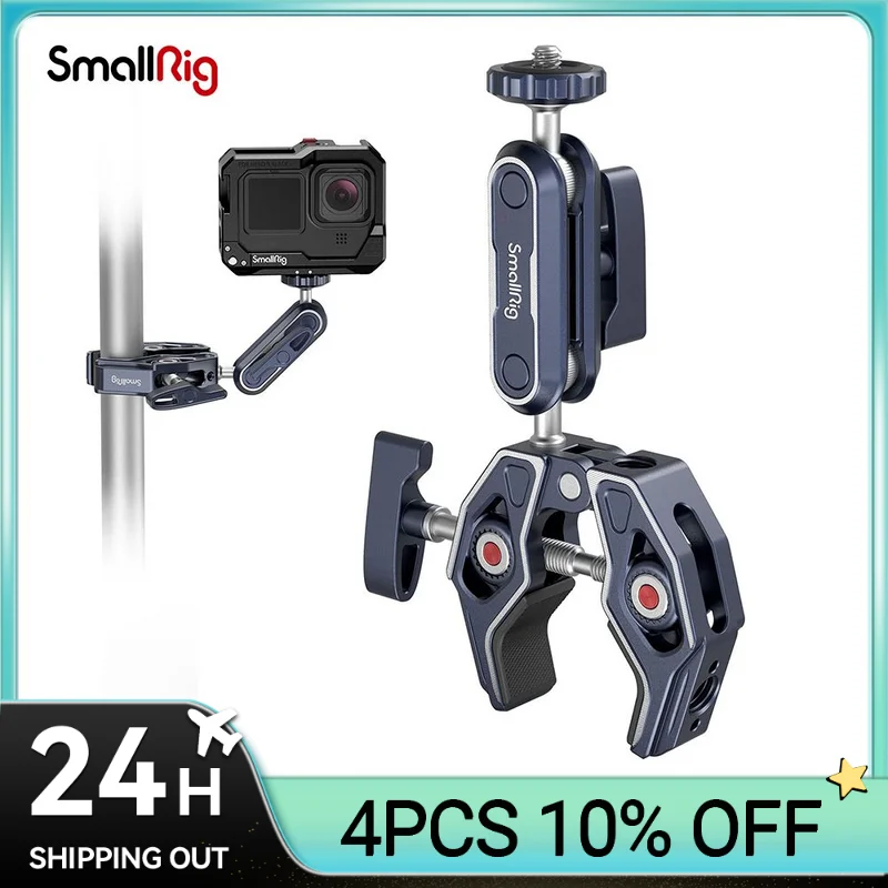 

SmallRig Crab-Shaped Clamp with Ballhead Magic Arm with Stronger Clamping Force Magic Arms 3757