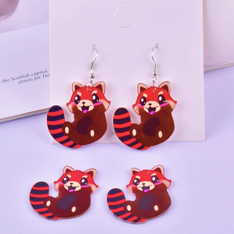 

New Cute Squirrel Earrings Animal Acrylic Handmade Earrings Unique Fashion Girl Women DIY Jewelry Accessories Pendant Gift