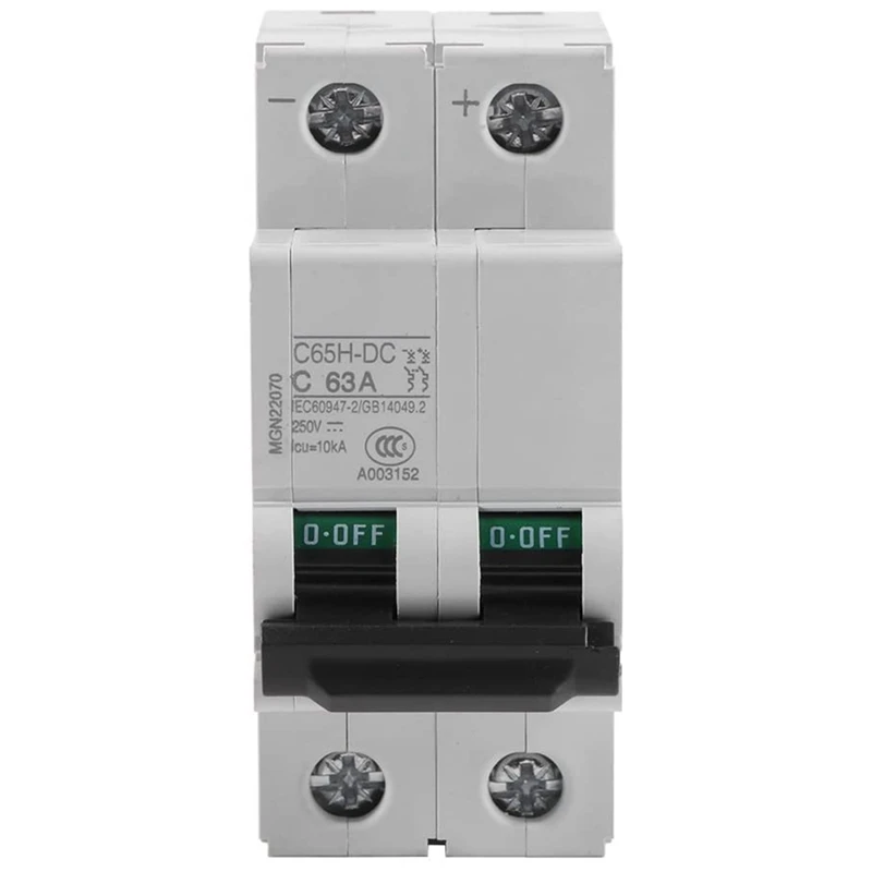 

Миниатюрный автоматический выключатель низкого напряжения постоянного тока 2P 250 В для солнечных панелей сетевая система крепление на Din-ре...