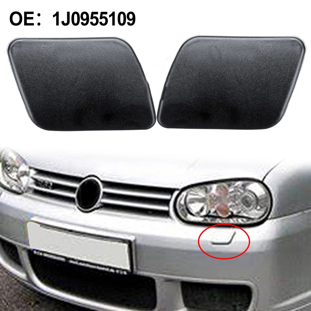 

For Golf 4 1997-2006 Car Headlight Washer Spray Nozzle Cover Headlamp Cleaning Washer Jet Cap Left Right 1J0955110A