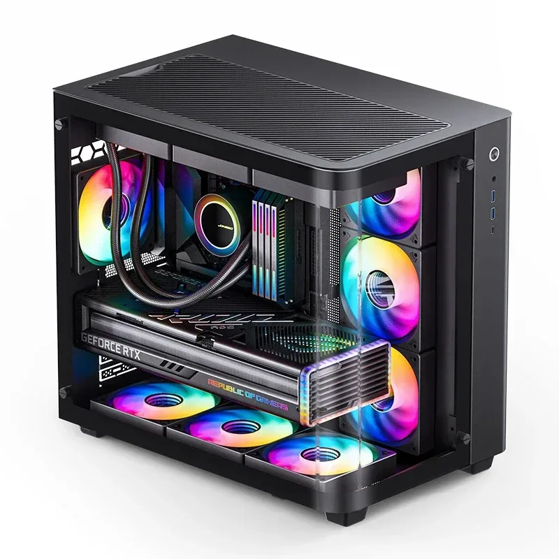 Фото Корпус для ПК JONSBO TK-3 ATX Full Tower с изогнутым стеклом и окном из закаленного стекла для панорамного обзора №1