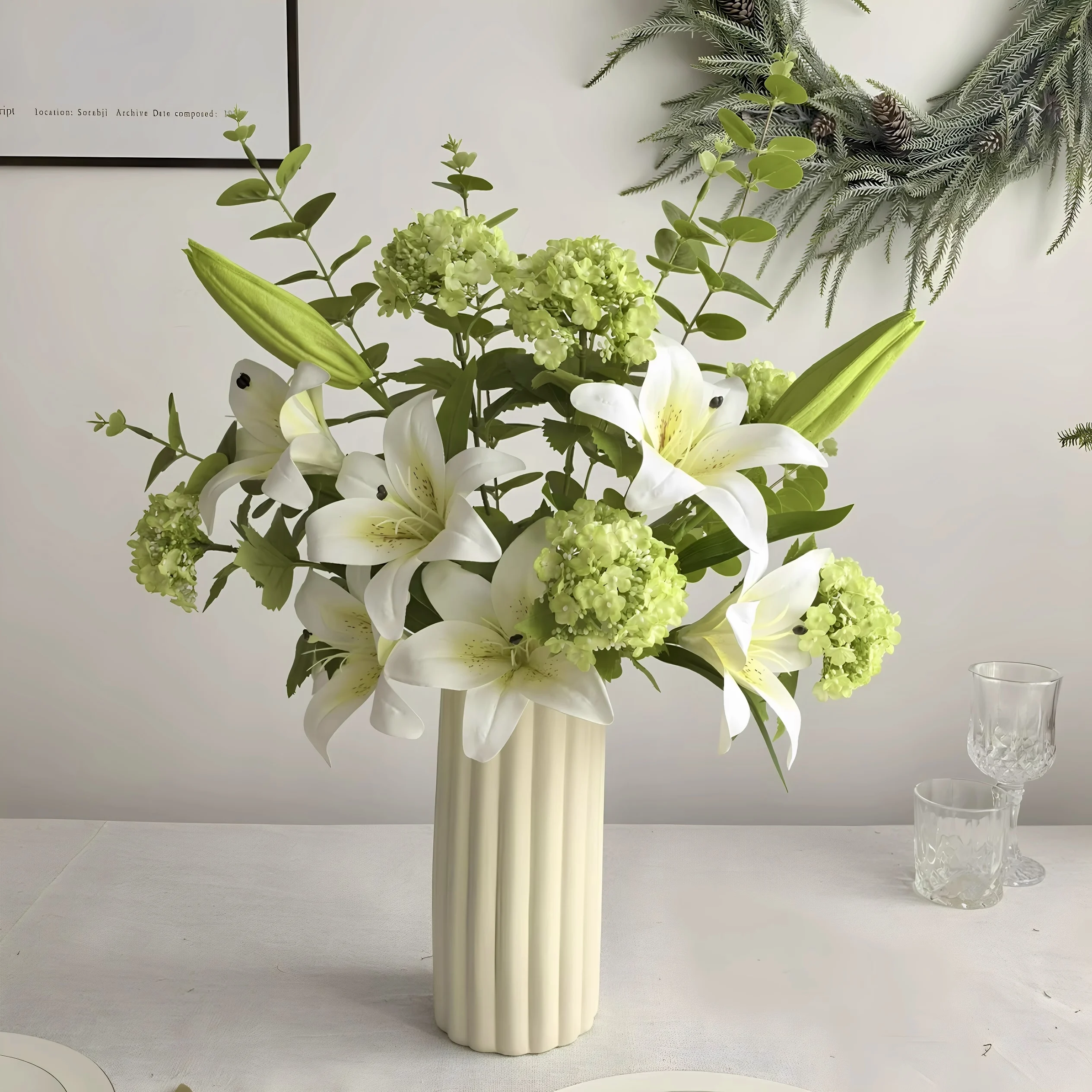 

Искусственный букет лилий из шелка