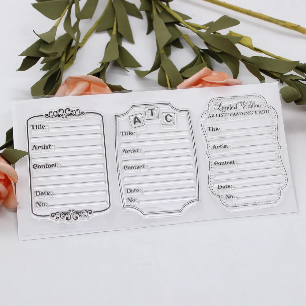 Прозрачные силиконовые штампы и Вырубные штампы ZFPARTY ATC для скрапбукинга/изготовления карт/забавное украшение для детского творчества Прозрачные силиконовые штампы и Вырубные штампы ZFPARTY ATC для скрапбукинга/изготовления карт/забавное украшение для детского творчества