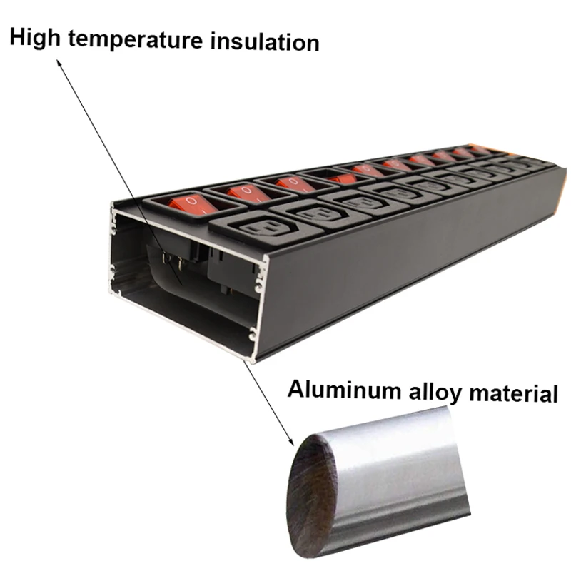 8 Way C13 розетка PDU 4000 Вт высокомощный выходной удлинитель для сетевого шкафа