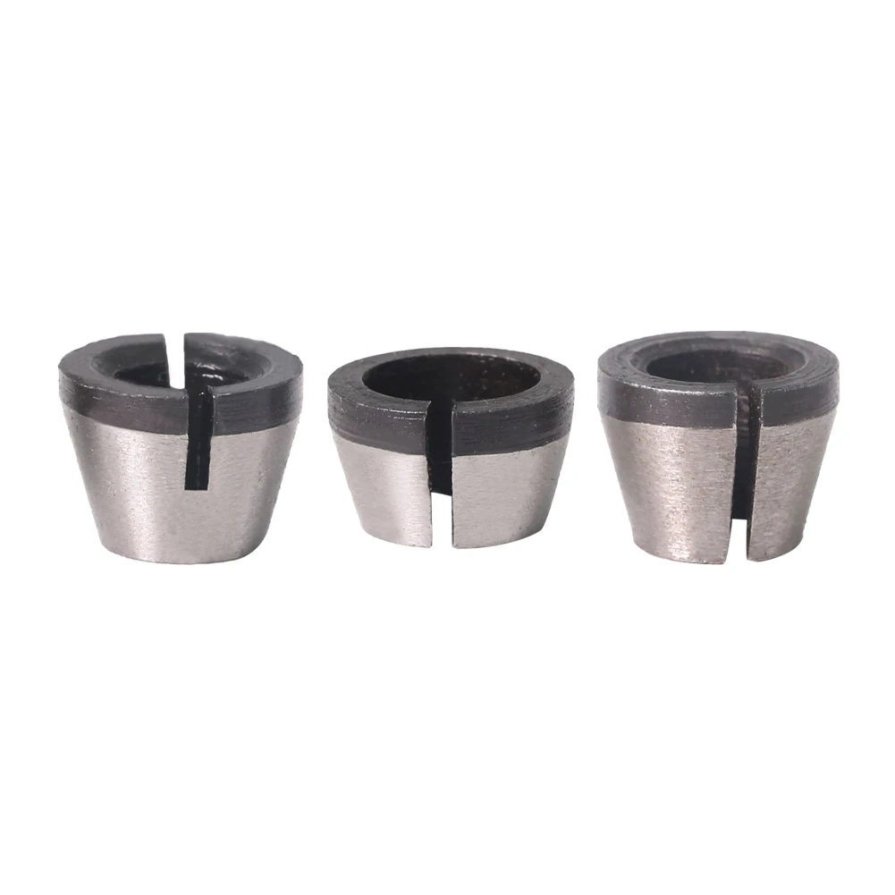 

3pcs Clamping Accessories Milling Cutter Chuck Carbon Steel High Precision For Engraving Trimming Machine Durable Router Collet