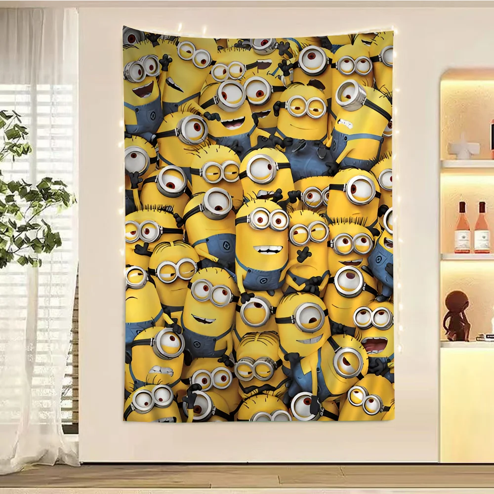 Мультфильм L-прекрасный милый M-Миньоны аниме гобелен настенное украшение
