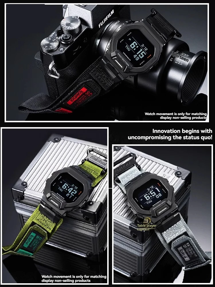 Фото Модифицированный холщовый браслет для Casio GBD-200-1/2/9 GBD-200SM, нейлоновый холщовый ремешок для часов, аксессуары, водонепроницаемый браслет-браслет №4