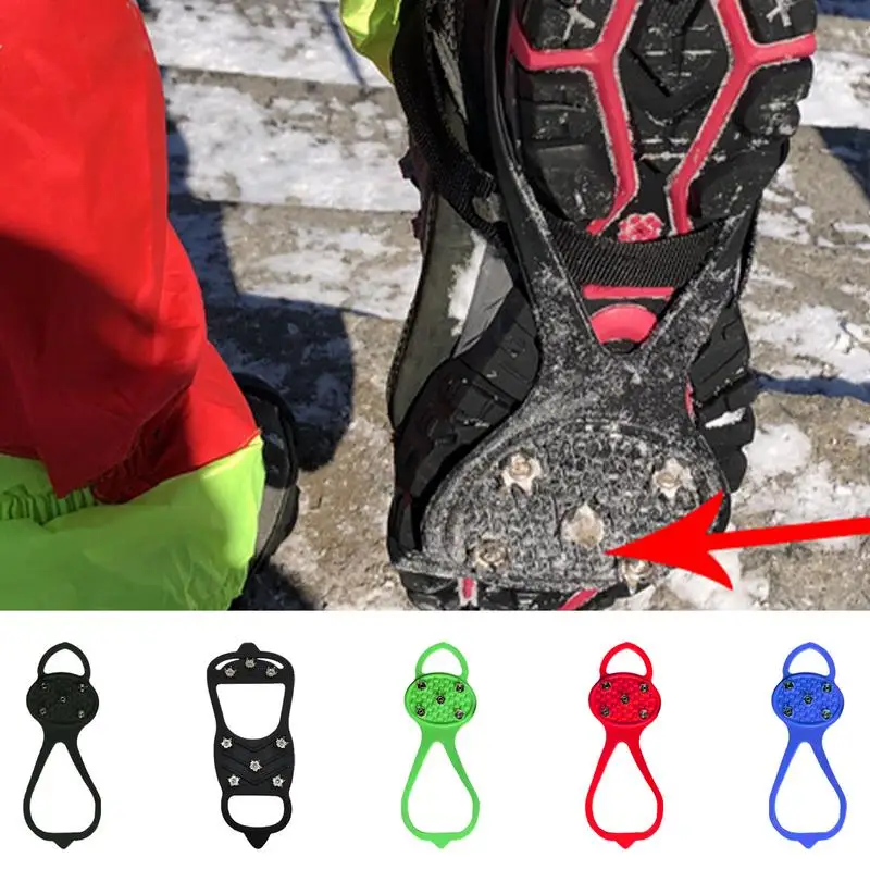 5-зубчатый ледяной захват для обуви женские и мужские кошки шипы снежных шпилек