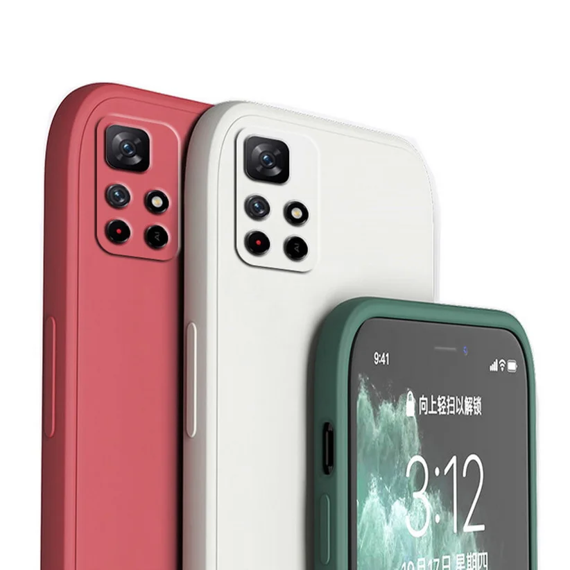 Liquid Case For Xiaomi Redmi Note 11 11T 11S 10 Pro 10S case Redmi K40 Slim Silicone cover For Redmi Note 9T 9 Pro 5G 9S Max 8