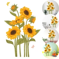 decoration wall sticker 1 pcs 12080cm accessories art stickers decal home removable sunflower flower 100 brand new