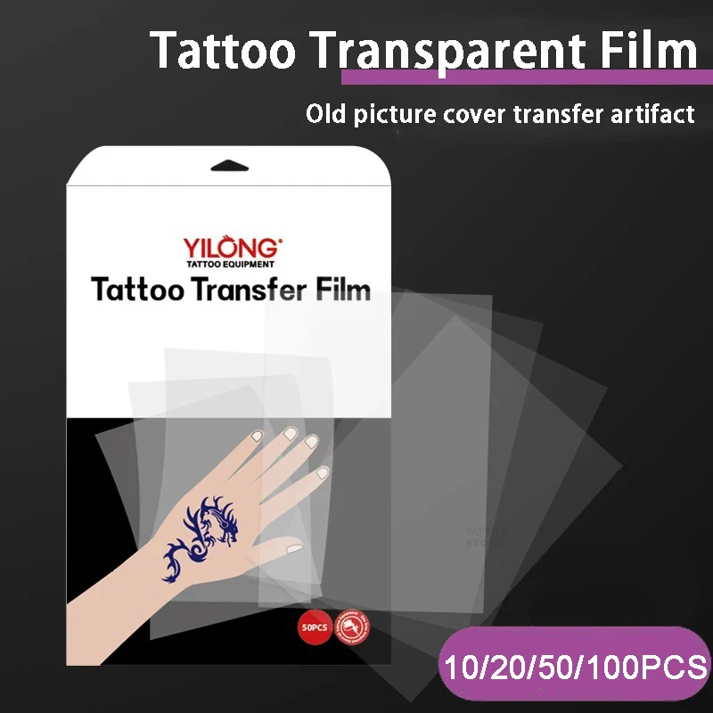 Прозрачный термотрафарет для татуировок пленка переводная бумага углеродного