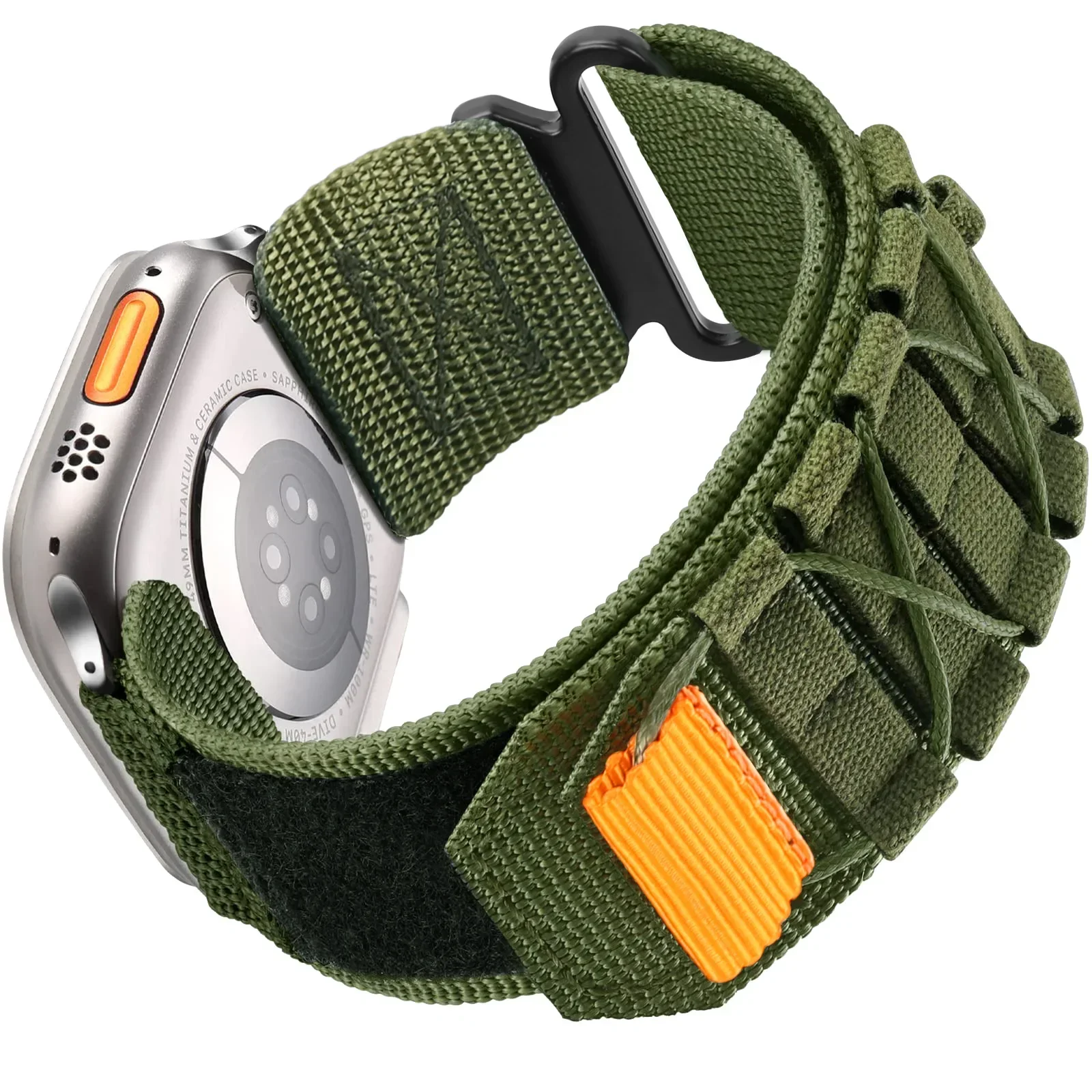 Фото Поп-альпийская петля для Apple Watch Ultra Band 49 мм 40 мм 45 мм 41 мм 38 мм 40 Тактический нейлоновый браслет Iwatch Series 9 8 7 6 5 Se Ремешок №1