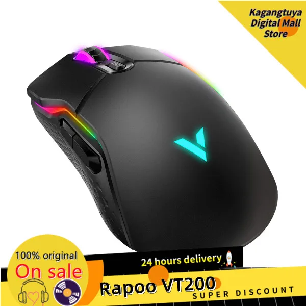 

RAPOO VT200 RGB USB wired Gaming Mouse 6200 DPI 8 buttons Programmable ergonomic for gamer Mice laptop PC computer