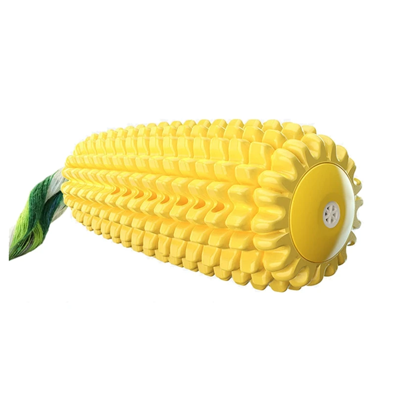 

1 Piece Yellow Corn Toothbrush Chewing Dog Toys Rubber Toothpick Care Cleaning Dog Toys