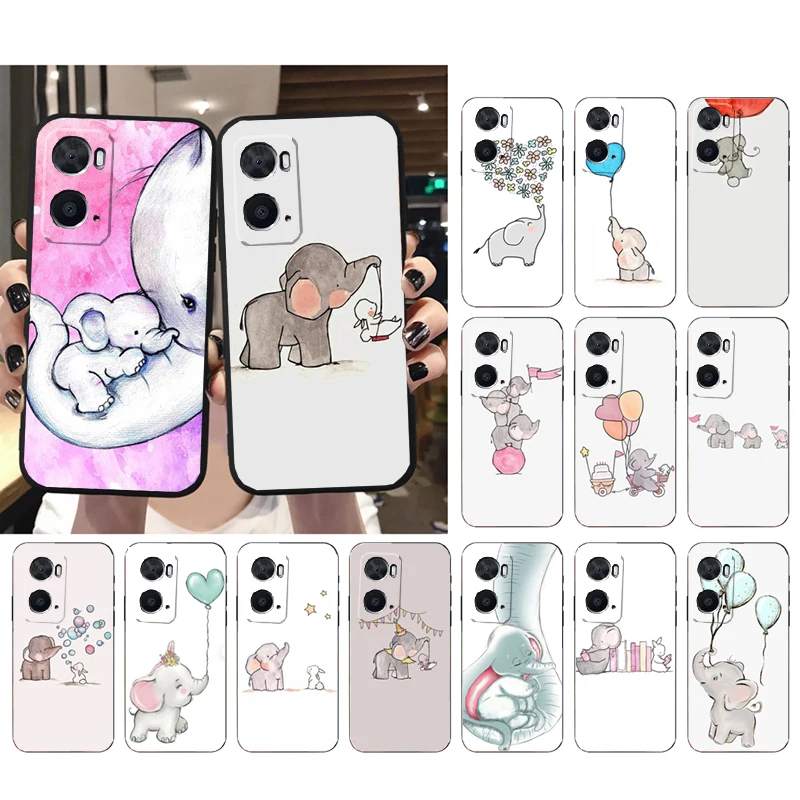 

Cute Cartoon Elephent Phone Case for OPPO A77 A57 A57S A78 A96 A91 A54 A74 A94 A73 A52 A53A53S A15 A16 A17 Funda