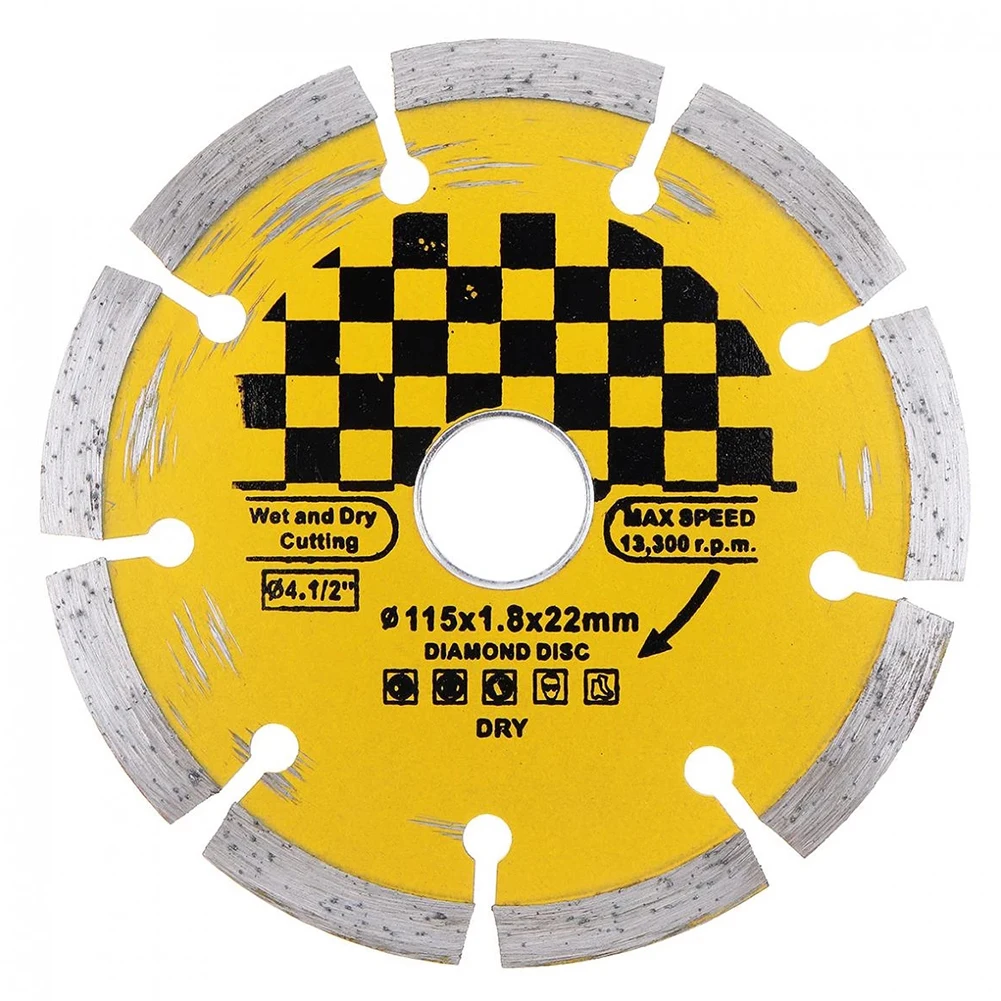 

1 Pcs 115mm Diamond Dry Cutting Disc Circular Saw Blade 22mm Bore Cutting Blade For Marble Granite Coagulation Stone Cutting