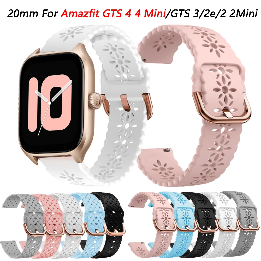 

Band For Amazfit GTS 4/2/2e/3/GTS2 Mini/GTR 42mm Sport Watch Bracelet Amazfit Bip 3 Pro Strap 20mm Silicone Smartwatch Watchband
