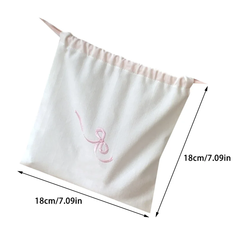 Сумка на шнурке с бантом косметичка для хранения женский кошелек Милая