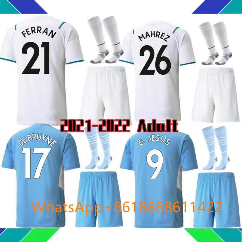 

New G. Jesus football shirt for men and kids kits pants + socks 2021 2022 adult boys soccer jersey tshirts