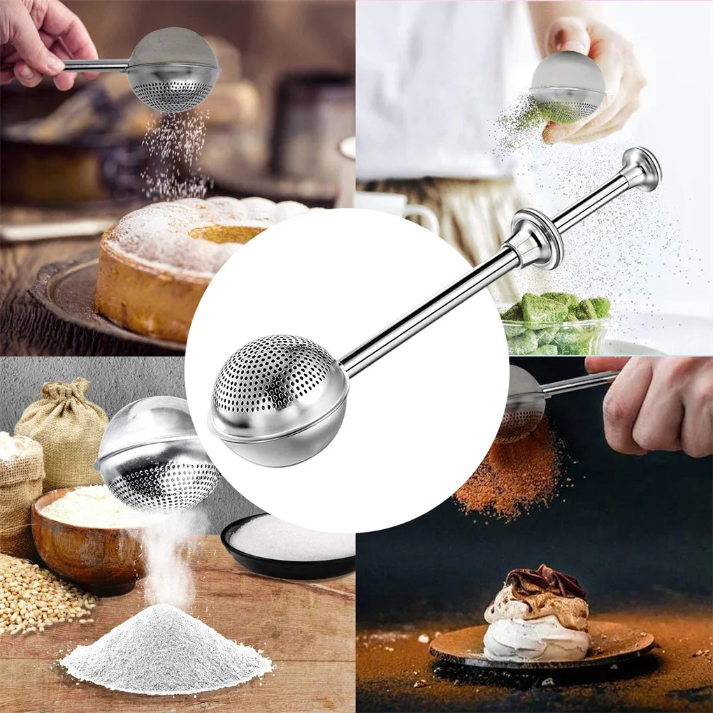 Fine Mesh Strainer Stainless Steel Handheld Cake Baking Flour Sifter Kitchen Chef Baking Colander Food Manual Sieve