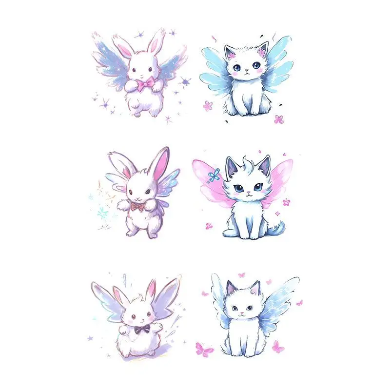 

Cute Rabbit Cat Tattoo Sticker Waterproof Chest Fake Tattoos for Women Festival Accessories Art Hotwife Tatto Tatoo Wholesale