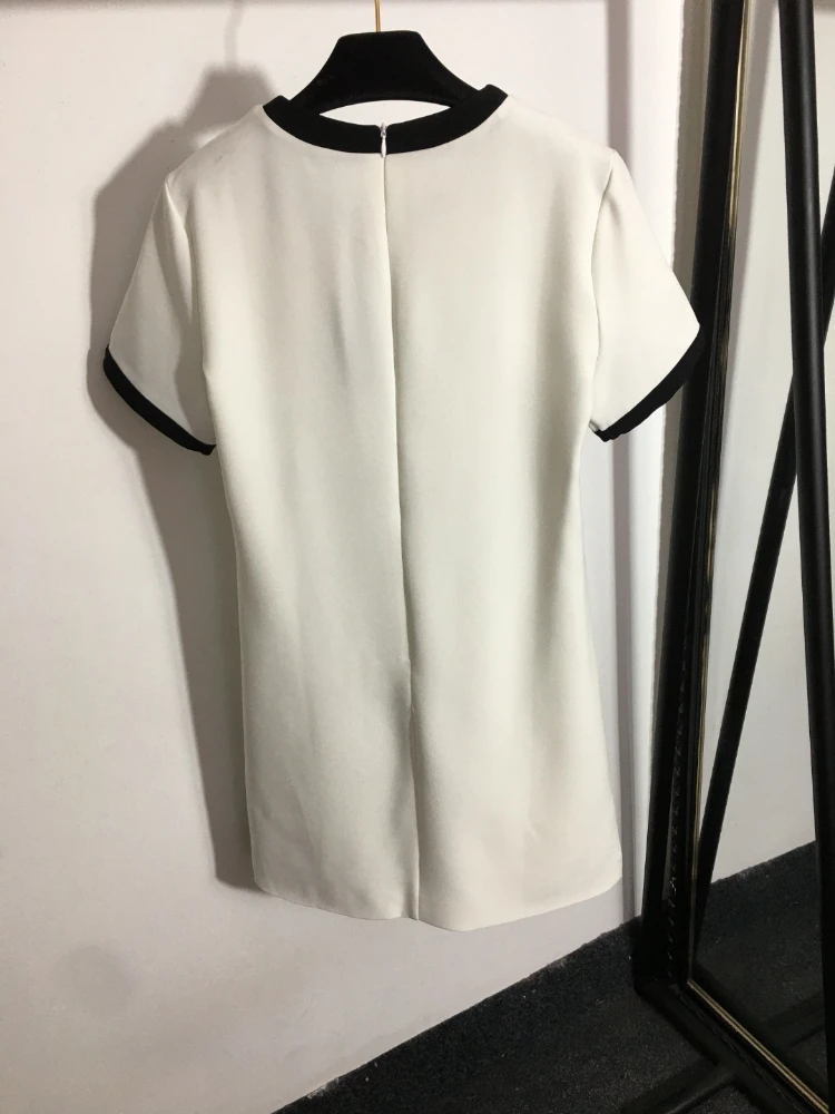 

Женское Повседневное платье с коротким рукавом, элегантное облегающее офисное платье с круглым вырезом в уличном стиле, весна-лето 2023