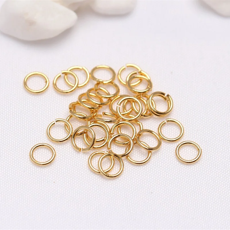 

100-200pcs 13 Sizes 18K Gold Plated Brass Metal Open Jump Rings Connectors For DIY Necklaces Bracelet Earrings Jewelry Making