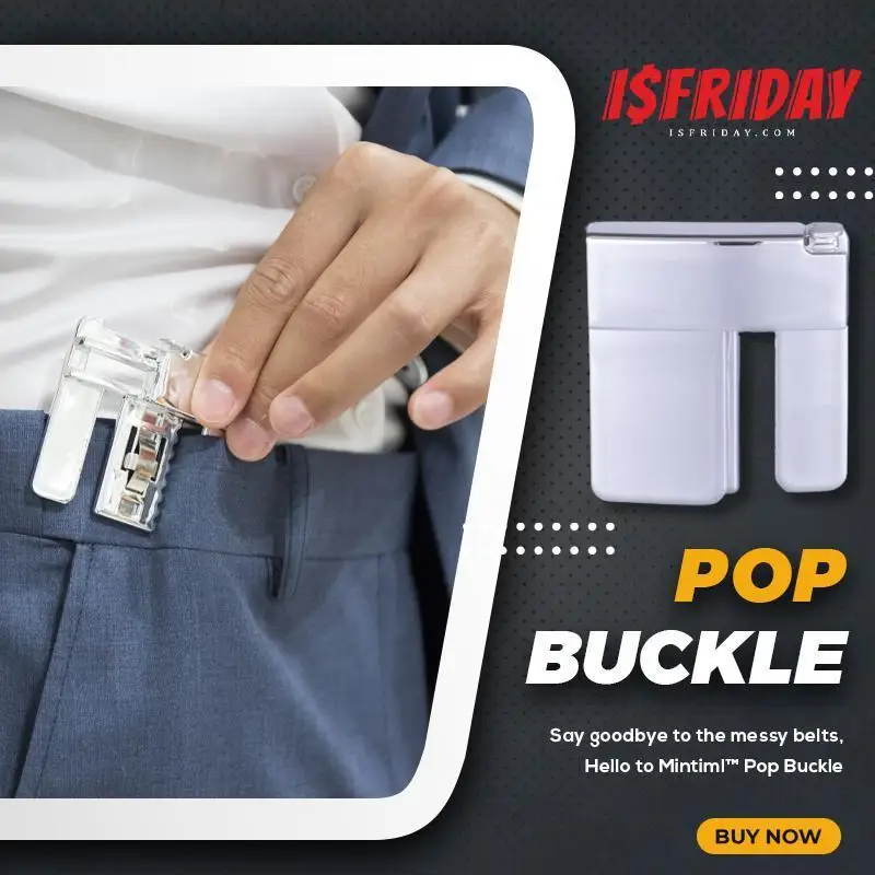 

Pop Buckle Buckle-Free Waist Belt Tighten Pants Man Women Buckle Stretch Perfect Fit Waist Belt Accessories