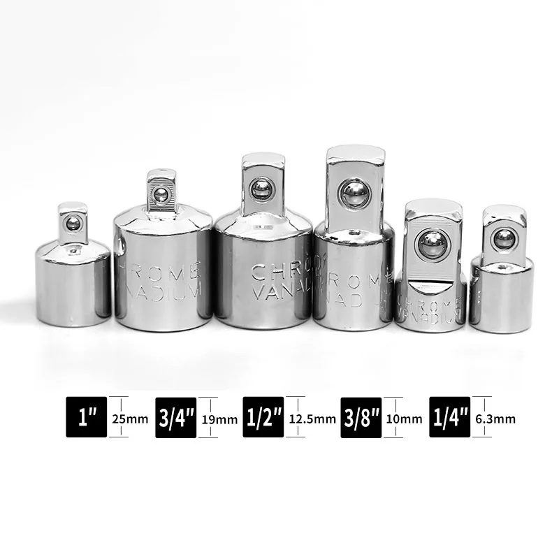 

1/4" 3/8" 1/2" Female To Male Drive Socket Spanner Converter Wrench Adapter Part Socket Adapter Hand Tools Set Repair Tools