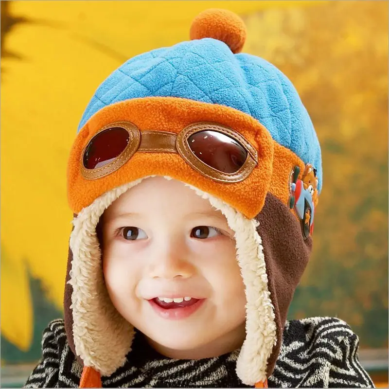 

Baby Kids Infant Unisex Warm Trapper Aviator Trooper Earflap Winter Flaps Ski Hat Beanie for Children Boy Girl Accessories Caps