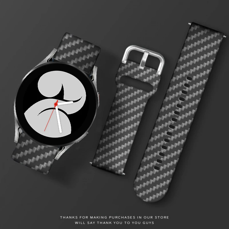

For Samsung Galaxy Watch 3 45mm/46mm/41mm/Active 2 Carbon Fiber Pattern Watch strap Samsung Watch 4/Classic/46mm/42mm/44mm/40mm