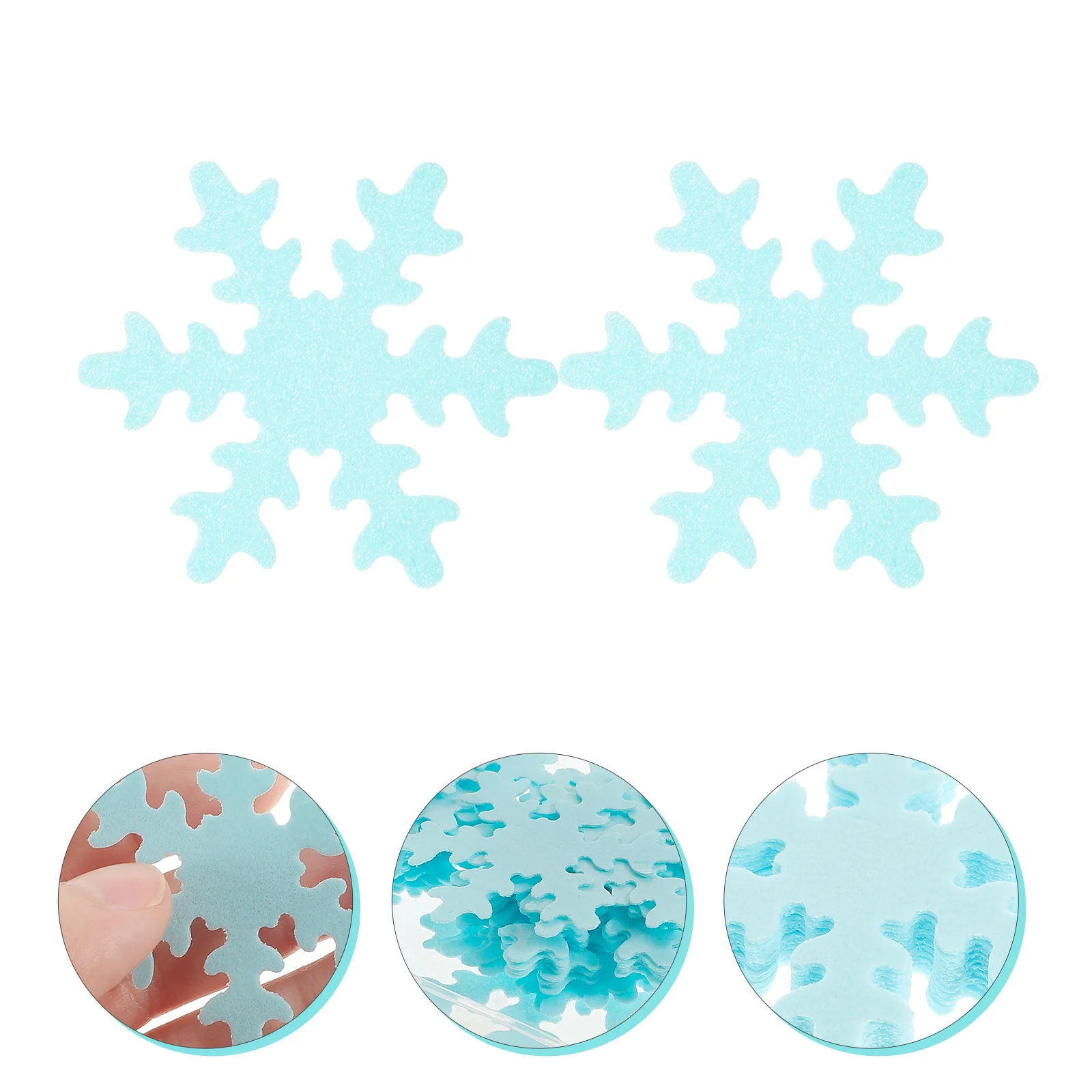 

50pcs Decor Snowflake Cupcake Toppers Snowflake Cake Decorations Edible Toppers Edible Cupcake Toppers Edible Paper