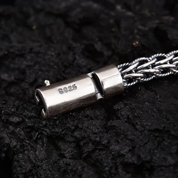 925 Sterling Silver Exquisite Weave Pattern - Retro Man Bracelet 4