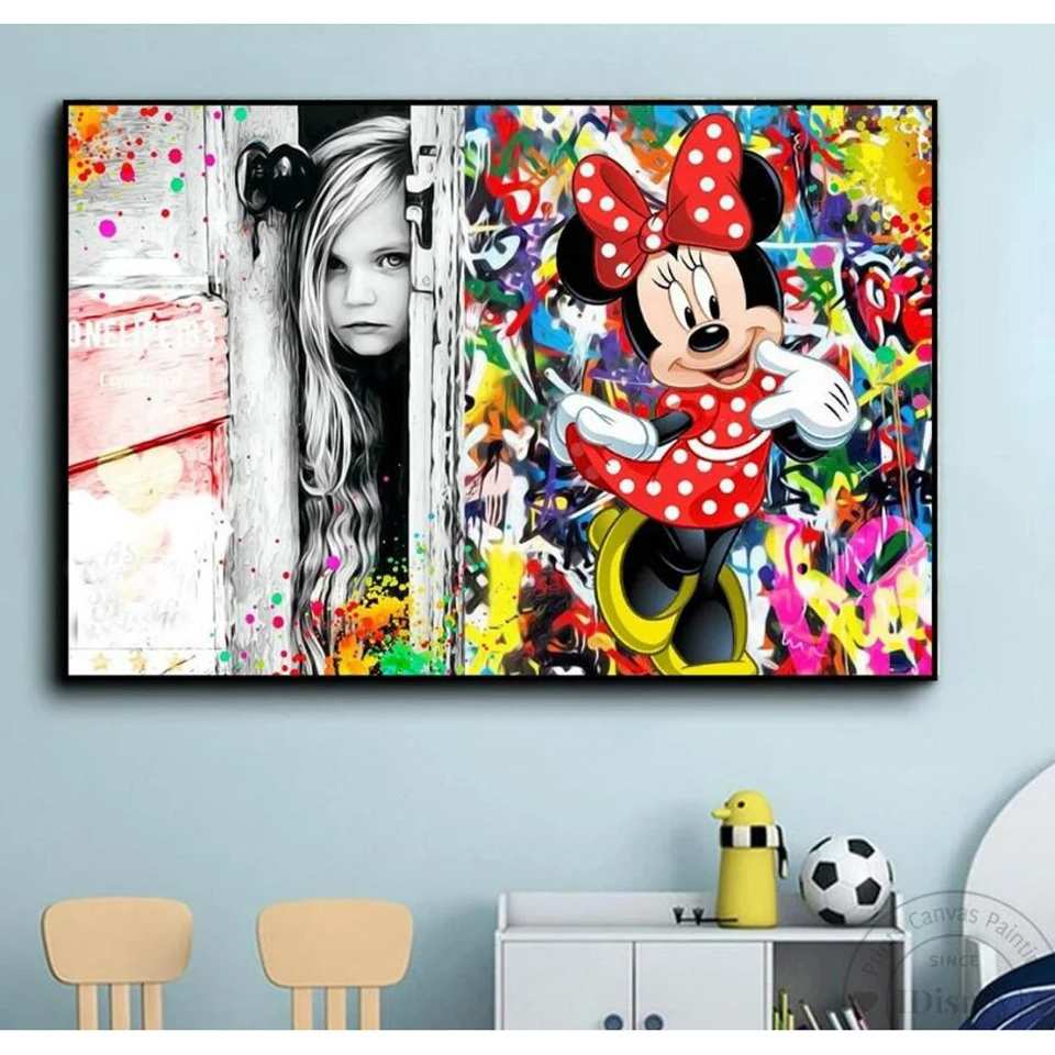 

Алмазная живопись, граффити, настенное искусство, мини-вышивка, мультяшное бриллиантовое украшение для гостиной, домашнее украшение, роскошная комната для девочки