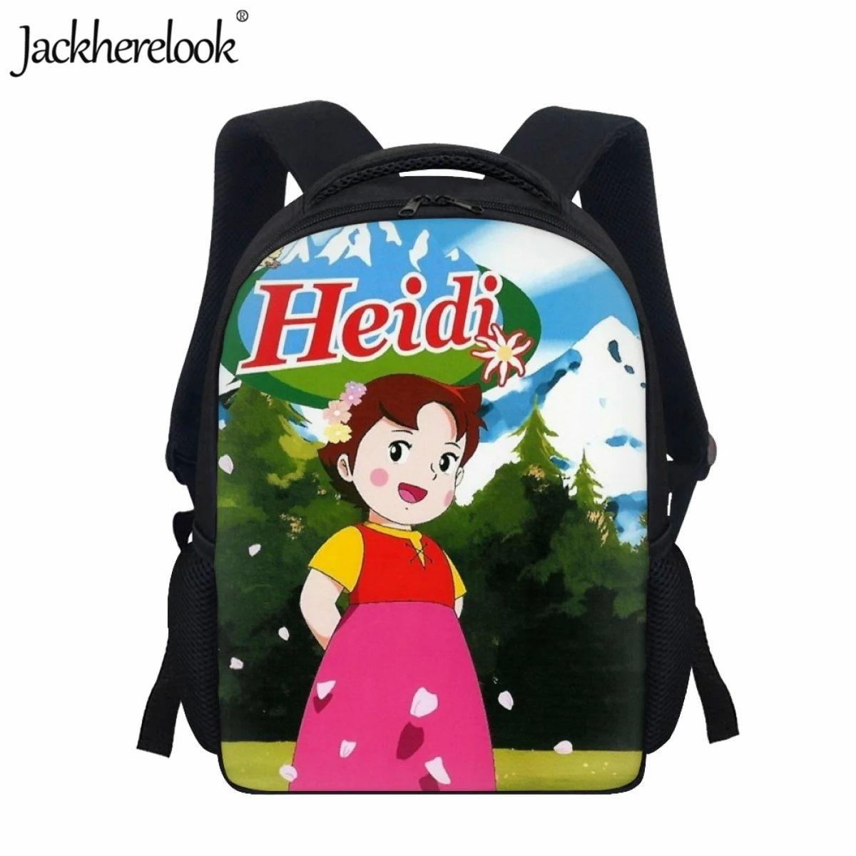 Jackherelook Heidi Girl Of The Alps Cartoon Backpack for Kindergarten Kids Popular Practical Travel School Bags Child Book Bags