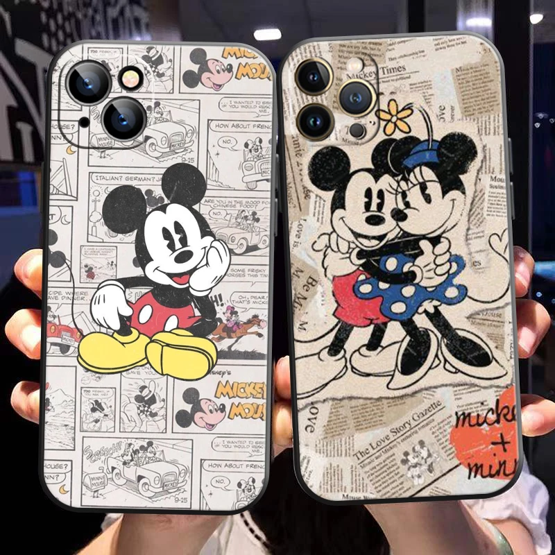 

Cartoon Duck Mickey Minnie Mouse For Apple iPhone 13 12 11 Pro 12 13 Mini X XR XS Max 5 6 6S 7 8 Plus SE2020 Phone Case TPU