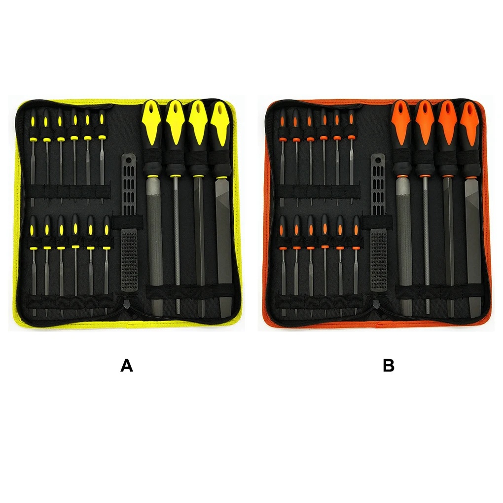 

17 Pieces File Set Ceramic Carpentry Metalworking Crafts Polishing Rasp Handy Craftsman Filing Grinding Files Yellow