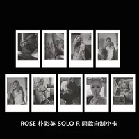 kpop rose on the ground polaroid same style homemade white frame card lomo card collection card posters gift fan collection