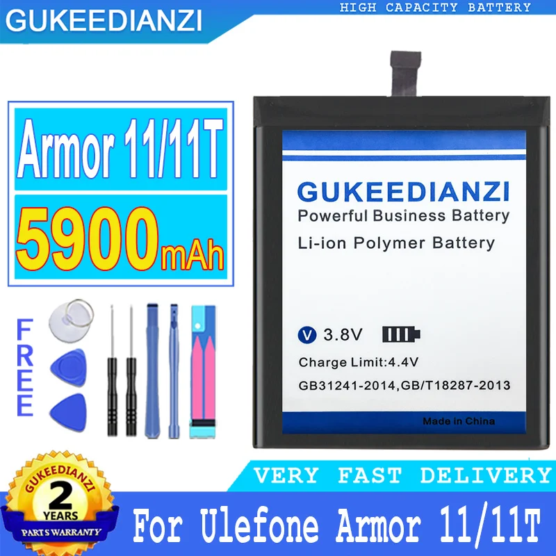 

Bateria 5900mAh High Capacity Battery For Ulefone Armor 11/11T Armor11 Armor11T Replacement Big Power High Quality Battery