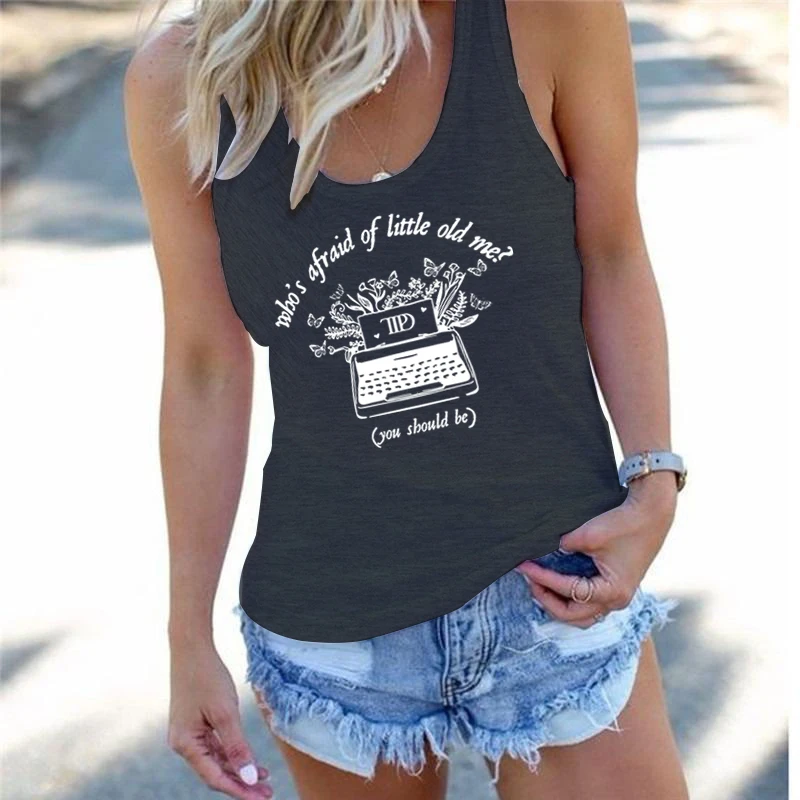 Женские майки с альбомом TTPD рубашка без рукавов в растительном стиле забавные