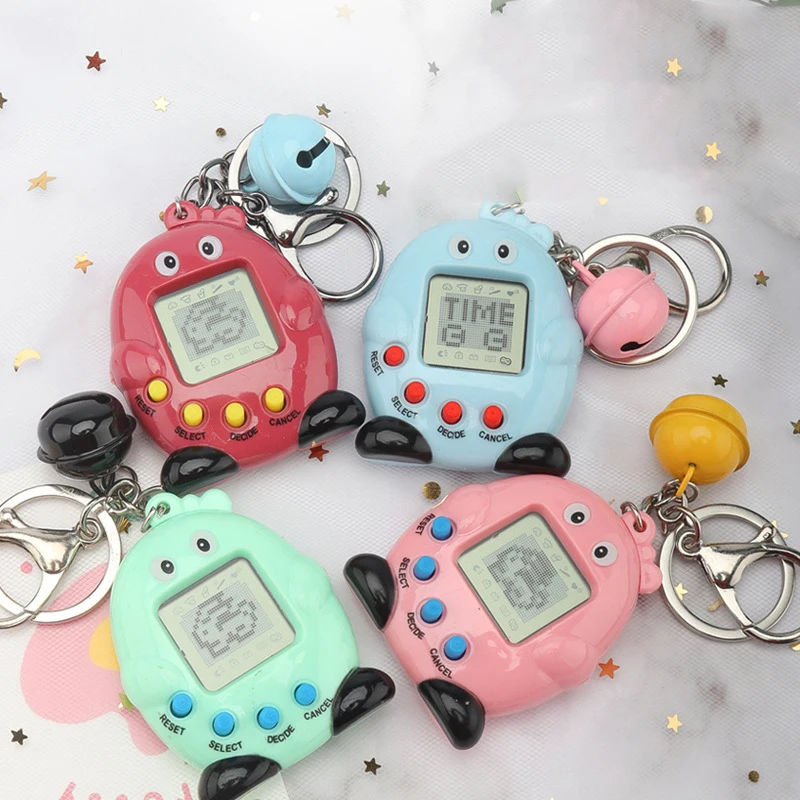 

Creative Cartoon Penguin Pet Machine Virtual Electronic Pet Raising Handheld Game Machine Creative Student Bag Keychain Charm
