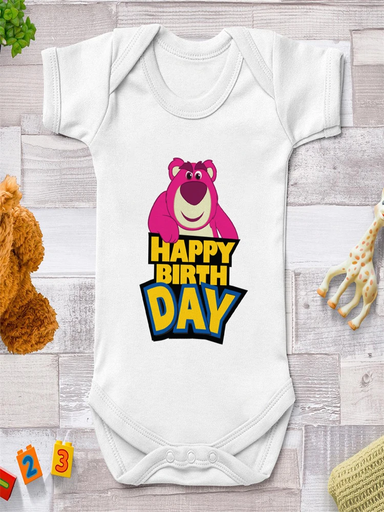 

Удобный комбинезон для младенцев из серии «История игрушек», летние новинки Disney, модный комбинезон с круглым вырезом для маленьких девочек ...