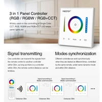 miboxer p1p2p3 wall mounted 86 touch panel 12v 24v single colorctrgbrgbwrgbcct led strip controller 3 in 1 dimmer switch