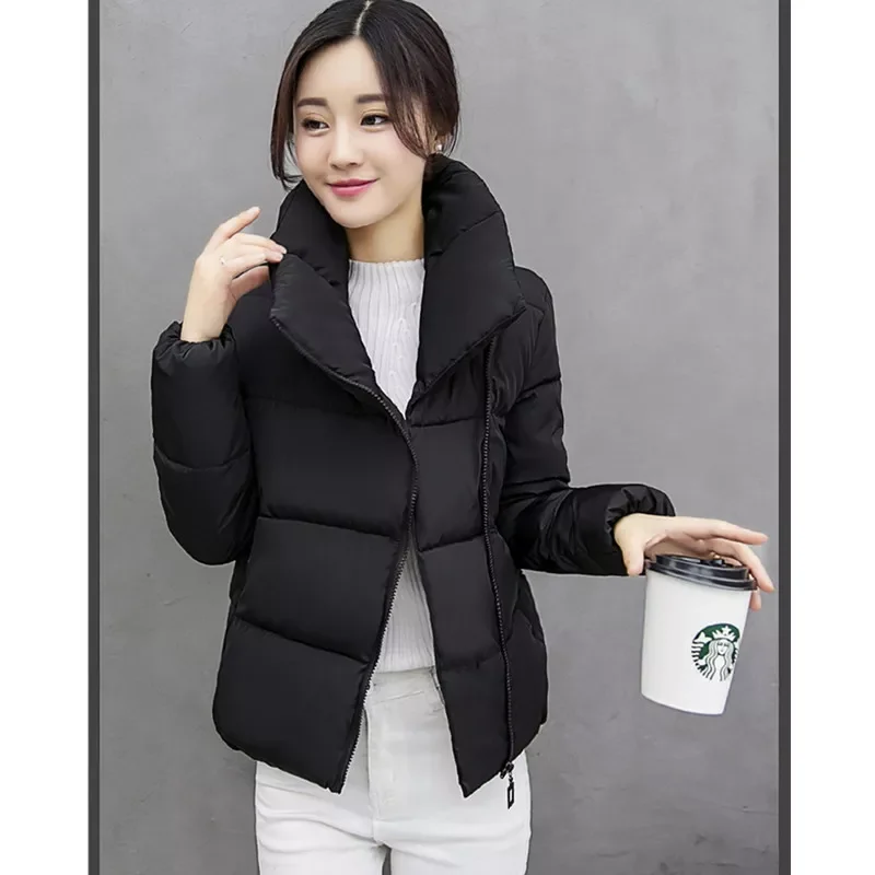 New2022 Winter Woman Cotton Coats 2022Korean Loose Size Short Down Jacket Warm Top Girl Fashion Elegant Student Outwear Female40