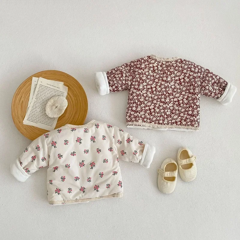 Детский флисовый пуховик с длинным рукавом на возраст 0-3 года