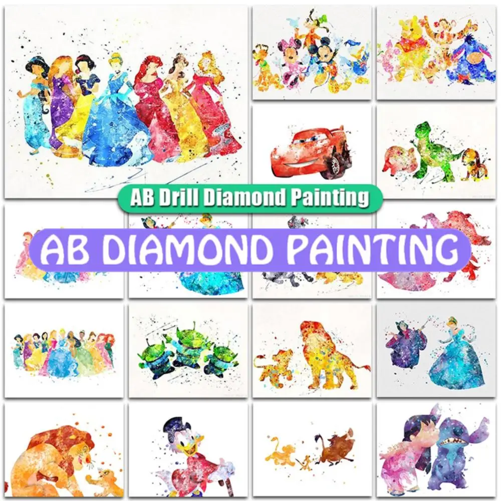 AB алмазная живопись белый силуэт серии комплект искусство 5D вышивка мультфильм